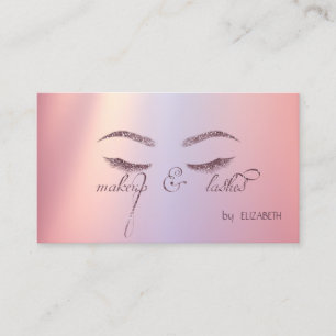 Elegant Trendy Shiny, Glitter Lashes, Makeup Visitekaartje
