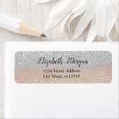 Elegant Trendy Silver Glitter Bokeh Etiket (Insitu)