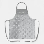 Elegant Trendy Silver Glitter Polka Dot Pattern Schort (Voorkant)