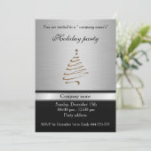 Elegant trendy Silver Party Corporate Kaart (Staand voorkant)
