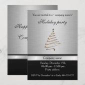 Elegant trendy Silver Party Corporate Kaart (Voorkant / Achterkant)