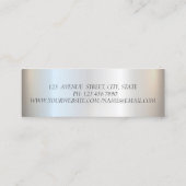 Elegant Trendy, Silver Stripes Mini Visitekaartje (Achterkant)