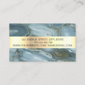 Elegant Trendy Stripe Gold Lijst, marmer Visitekaartje (Achterkant)