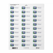 Elegant trendy waterverf hydrangea retouradres etiket (Full Sheet)