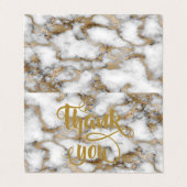 Elegant Trendy White Gold Marble Hartelijk dank Visitekaartje (Buitenkant ongevouwen)