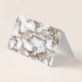 Elegant Trendy White Gold Marble Hartelijk dank Visitekaartje (Achterkant)