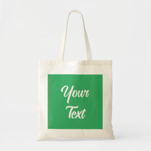 Elegant Trendy Zee Green Calligraphy Text Budget Tote Bag
