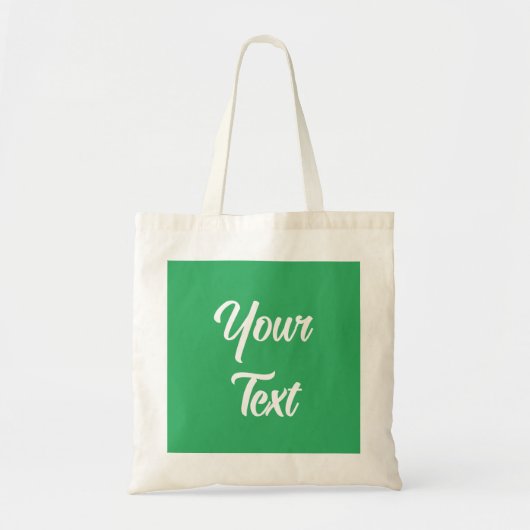 Elegant Trendy Zee Green Calligraphy Text Budget Tote Bag (Voorkant)
