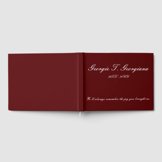 Elegant & treurig begrafenis gastenboek (Volledig)