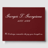 Elegant & treurig begrafenis gastenboek (Voorkant)