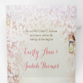 Elegant Tri-Fold Fairy Tale Wedding bevat RSVP Drieluik Uitnodiging (Binnenzijde eerst)