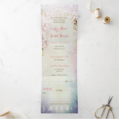 Elegant Tri-Fold Fairy Tale Wedding bevat RSVP Drieluik Uitnodiging (Binnen)
