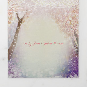 Elegant Tri-Fold Fairy Tale Wedding bevat RSVP Drieluik Uitnodiging