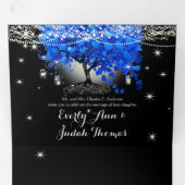 Elegant Tri-Fold Heart Leaf Wedding omvat RSVP Drieluik Uitnodiging (Binnenzijde eerst)