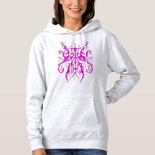 Elegant tribaal Tattoo design - roze Hoodie (Voorkant)
