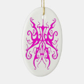 Elegant tribaal Tattoo design - roze Keramisch Ornament (Rechts)