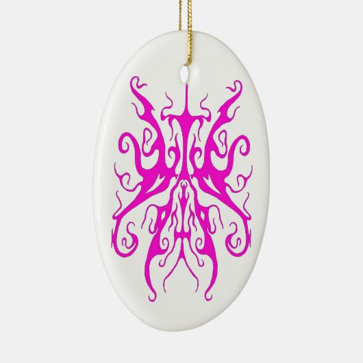 Elegant tribaal Tattoo design - roze Keramisch Ornament (Rechts)