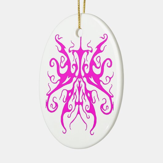 Elegant tribaal Tattoo design - roze Keramisch Ornament (Links)
