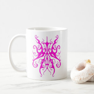 Elegant tribaal Tattoo design - roze Koffiemok