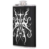 Elegant Tribal Tattoo Design - wit op zwart Heupfles (Links)