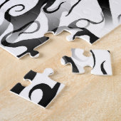 Elegant Tribal Tattoo Digital Black and White Legpuzzel (Zijkant)