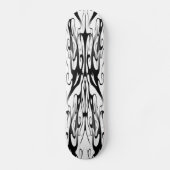 Elegant Tribal Tattoo Digital Black and White Persoonlijk Skateboard (Voorkant)