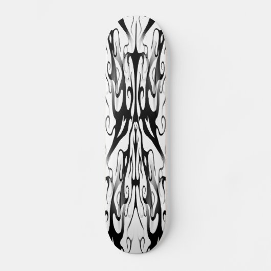 Elegant Tribal Tattoo Digital Black and White Persoonlijk Skateboard (Voorkant)