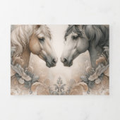 Elegant Trifold Voeg Foto Huwelijksaankondiging Drieluik Aankondiging (Cover)