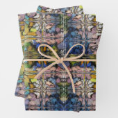 Elegant trillende pasta-kleuren, vertakt Abstract Inpakpapier Vel (In situ)