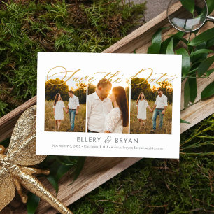 Elegant Trio Editable Kleur sparen de Kaart van de