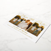 Elegant Trio FOLIE Wedding Save the Date Kaart (Gedraaid)