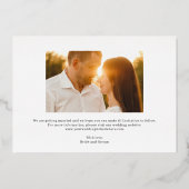 Elegant Trio FOLIE Wedding Save the Date Kaart (Achterkant)