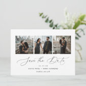 Elegant Trio | Multifoto Save The Date (Staand voorkant)