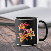 Elegant Trio van Geel Roze Daylilies Floral Mok