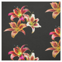 Elegant Trio van Geel Roze Daylilies Floral Stof
