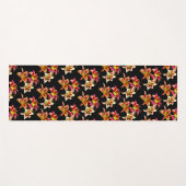 Elegant Trio van Geel Roze Daylilies Floral Yogamat (Voorkant (horizontaal))