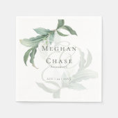 Elegant tropenblad servet (Voorkant)