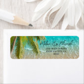 Elegant Tropical Beach Address Label (Insitu)
