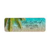Elegant Tropical Beach Address Label (Voorkant)
