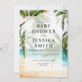 Elegant Tropical Beach Baby shower Kaart (Voorkant)