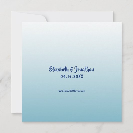 Elegant Tropical Beach Ocean Vrijgezellenfeest Kaart (Achterkant)