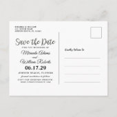 Elegant Tropical Beach Photo Wedding Aankondigingskaart (Achterkant)