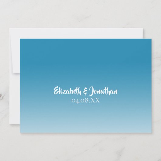 Elegant Tropical Beach String Lights Palms Ombre Kaart (Achterkant)