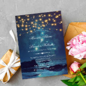 Elegant Tropical Beach Summer Sunset Weddenschap Kaart