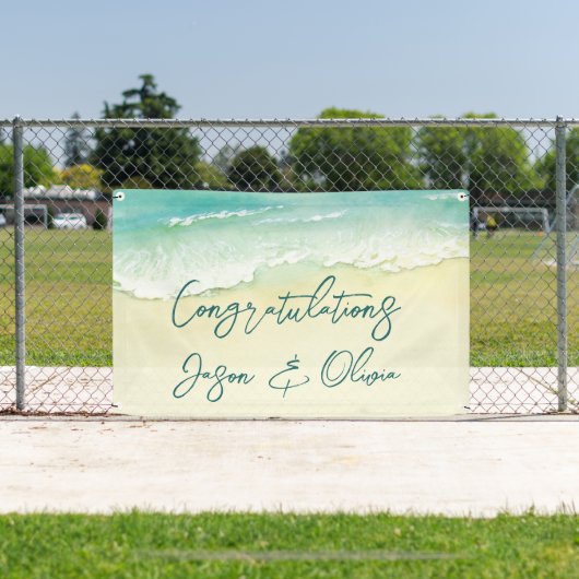 Elegant Tropical Beach Wedding Congratulations Spandoek (Insitu)