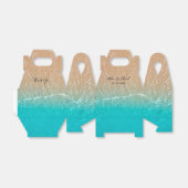 Elegant Tropical Beach Wedding Favor Box Bedankdoosjes (Uitgevouwen)