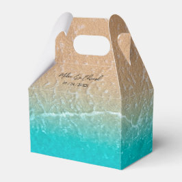 Elegant Tropical Beach Wedding Favor Box Bedankdoosjes