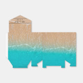 Elegant Tropical Beach Wedding Favor Box Bedankdoosjes (Uitgevouwen)
