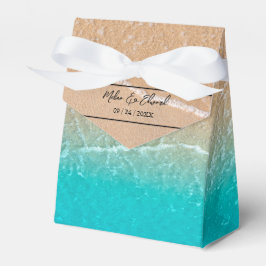 Elegant Tropical Beach Wedding Favor Box Bedankdoosjes