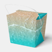 Elegant Tropical Beach Wedding Favor Box Bedankdoosjes (Achterkant)